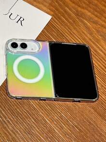 Casing Ponsel Transparan Mewah dengan Lapisan Warna, Magnetik, Pengisian Daya Nirkabel, Kompatibel dengan iPhone 18 Duo Fold, Penutup PC Transparan - Pelapisan warna - View 4