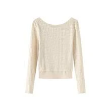 Cheese Yellow Vintage Floral Layered Long Sleeve T-Shirt Women's Autumn Slim Fit 2 In 1 Design Base Layer Top - Light Yellow - View 6