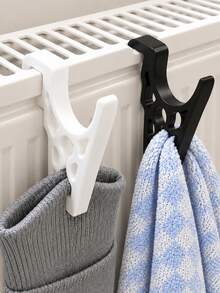 1/2/4 pcs Kait Radiator Tanpa Bor, Gantungan Baju Plastik Multifungsi, Bisa Menggantung Handuk dan Pakaian, Penyimpanan Hemat Ruang, Rak Baju Dinding Tempel Perekat, Cocok untuk Radiator, Kamar Tidur, Kamar Mandi, Dapur, Solusi Penyimpanan Cucian Ringan - MultiWarna - View 1