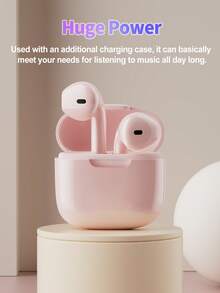 True Wireless Bluetooth Earbuds - Compatible With Apple And Android, Built-In Microphone, Sweat-Proof, Up To 24 Hours Battery Life - White, Earbuds > Wireless, Airbud's, Earbuds, Earbuds - White - View 12