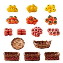 1pc Creative Miniature Realistic Persimmon Food Toy DIY Decoration Accessory Dollhouse Landscape Mini Ornament - A - View 5