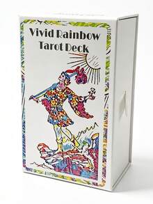 1 BoxVivid Rainbow Tarot Deck 78-Card Gift Box Set, Vintage Illustrated Divination Set With Guide Book, Suitable As A Birthday Or Christmas Party Gift - Multicolor - View 11