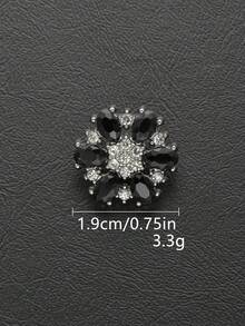 4PCS Crystal Rhinestone Hand-Sewn Buttons Flower Shape Decorative Buckles For Women Coats Dresses Jackets Formal Wear Clothing Repair - Multicolor - View 11