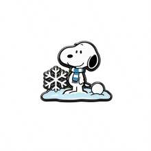 SNOOPY قطعة واحدة دبوس معدني بتصميم كلب كرتوني، شارة سبيكة ديكور عيد الميلاد اللطيف، إكسسوار إبداعي، هدية للأصدقاء - متعدد الألوان - مشاهدة 3