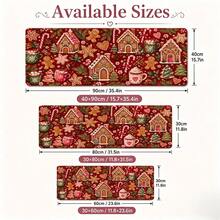 Gingerbread Bakery Large Mouse Pad, Christmas Desk Mat, Extended Keyboard Pad , Polyester Surface With Rubber Base For Gaming, Home Office, Winter Desk Decor And Festive Holiday Gifts 3 Sizes Available - View 5