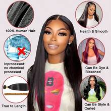 Straight Bundles Human Hair 12 14 16 Inch Human Hair Bundles 100% Human Hair Straight Weave Bundle Human Hair Bundles Real Natural Hair Extensions - Natural Black - View 6