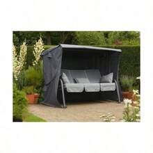 Patio Lounge Chair & Swing Chair - 3 Seater- Grey - View 8