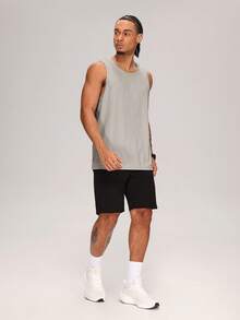 MASKERT Men's Sleeveless Sports Tank Top, Fitness Strength Training, Outdoor Hiking Climbing Vest, Tennis Badminton Racket Sports Shirt - Light Grey - View 7