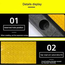 2PCS Heavy-Duty Rubber Parking Block, 52CM, With Reflective Stripes, Heavy-Duty, Including Screws And Anchors, Very Suitable For Cars, Trucks, RVs, Trailers, And Garages, The Best Roadside Parking Block - 4 Pieces - View 5