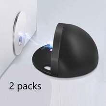 2/4pcs Oval Magnetic Door Stopper, Self-Adhesive With Rubber Cushion, Door Stop Holder Wall Protector - BB - View 10
