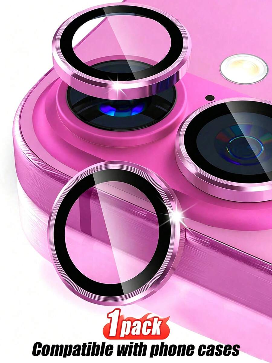 Navigator 1 Set, Pink CD Texture Lens Protector Film Loved By Girls, Compatible With IPhone Ultra/18 Pro Max/18 Pro/18/16/15/14/13/12/11/17/17 Air/17 Pro/17 Pro Max Full Series, Full Lens Cover Camera Protection, High Definition Transparent