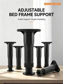 2pcs/1pc 16cm~28cm Heavy Duty Adjustable Bed Support Legs, PP Plastic Height Adjustable Furniture Feet, Bed Frame Replacement Parts - 16cm~28cm - View 2