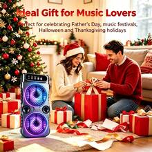 6IN1 Portable Wireless Speaker, Multifunctional Sound Device, Modern Audio Equipment, Dual-Bass Outdoor Wireless Speaker, Supports Bt/Usb/Tf/Tws/Mic/Microphone, FM Radio, Ideal For Camping And Parties, Loud Stereo Sound - View 6