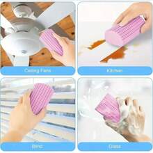 Cleaning Set, Includes 2 Brushes And Vacuum Cleaner. Suitable For Cleaning Floors, Vents, Mirrors, Ceiling Fans And Cobwebs. Prevents Dust From Flying And Spreading. Suitable For Kitchen, Bathroom And Various Cleaning Tasks In The Home - Multicolor - View 5