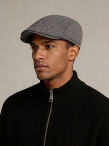 1pc Men's Fashion Newsboy Cap, Flat Cap, Taxi Driver Hat, Casual Retro Forward Cap, Suitable For Outdoor And Daily Wear - A - View 9
