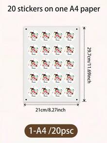 Custom Initials Christmas Stickers, Personalized Holiday Gift Tags, Family Label Stickers For Gift Wrap, Customized Name Seals, Customizable Xmas Party Favor Labels, Festive Envelope Stickers, Christmas Gift Decor, Round Stickers, Family Gift - Style B - View 13