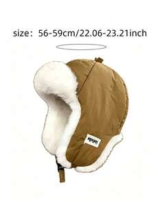 1pc Unisex Winter Lei Feng Hat, Plush Trim Earflap Design, Thick Lining Windproof Cold-Resistant Warm, Suitable For Skiing Cycling Commuting, Multi-Color Outdoor Snow Hat - Multicolor - View 7