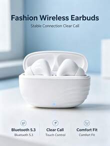 Earbud TWS Bluetooth Nirkabel dengan Peredam Kebisingan, Kualitas Suara Stereo HiFi, Casing Pengisian Daya Nirkabel, Desain In-Ear Tahan Air, Cocok untuk Perjalanan, Kebugaran, Aktivitas Luar Ruangan, dan Penggunaan Sehari-hari. - S32 - View 7