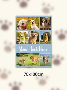 Custom Photo Text Throw Blanket, Personalized Picture Collage Fleece Blanket, Customized Pet Memory Photo Blanket For Sofa Bed Home Decor Gift - Multicolor - View 36
