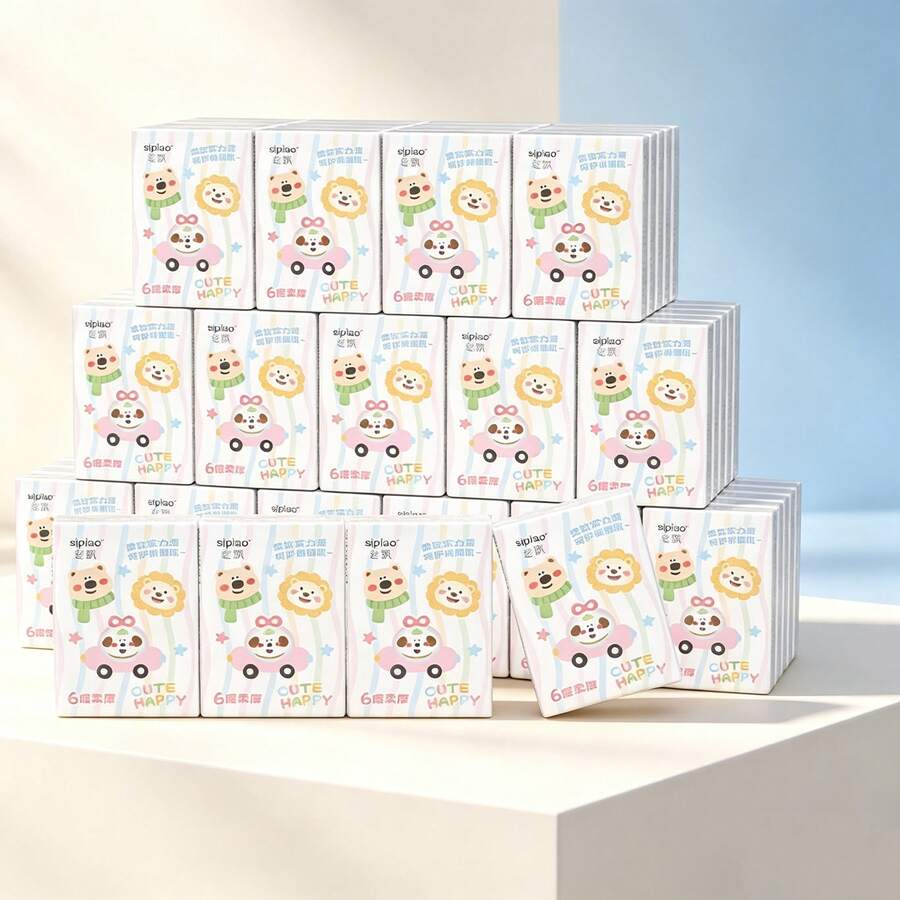 Portable Napkins And Tissues, Hotel And Restaurant Small Pack Pull-Out Cleaning Tissues, Suitable For Camping, Travel And Daily Hygiene Use. - Multicolor - View 1