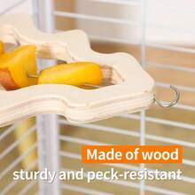ITANDME Bird Perch Platform, Multifunctional Bird Perch With Fruit Fork, Parrot Perch Suitable For Budgerigars, Lovebirds, And Sun Conures - View 7