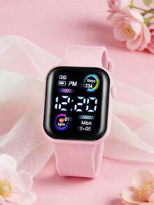 9-Piece Multi-Color Silicone Strap Digital Watch Set, Delicate And Minimalist, Versatile For Casual Daily Wear, Ideal Gift For Gifting. - Multicolor - View 4