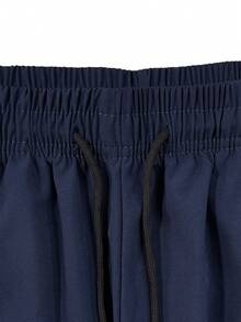 Women's Thin Vintage Hip Hop Woven Casual Long Pants With Drawstring Pockets For Daily Wear And Sports, Summer & Autumn - Blue - View 4