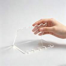 1pc Nail Brush Holder, 5-Slot Nail Brush Storage Rack, Transparent Desktop Nail Pen Organizer, Suitable For Nail Salon And Home Nail Tools - Multicolor - View 3