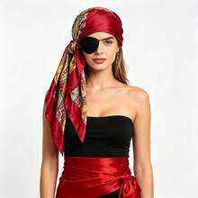 Satin Pirate Headscarf Waist Sash Eyepatch Set For Women Halloween Party Stage Dance Cosplay - Multicolor - View 4