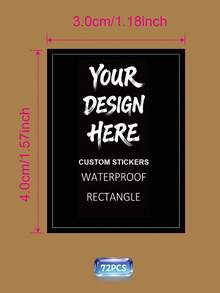 1/32/72/104pcs Custom Printed Rectangle Labels For Bottle, Personalized Waterproof Rectangular Stickers, Customized Printed Rectangle Label For Candles, Jars, Packaging Seals, Product Labels, Rectangle Sticker For Business Logo - Multicolor - View 78