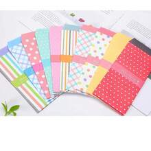 10PCS Colored Envelopes 3.35 X 6.89 Inches 10 Unique Design Cute Coin Invitation Gift Card Postcard Colorful Envelopes,Creative Stationery Envelopes With Romantic Cute Cartoon Floral Pattern - A - View 10
