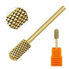 Golden 1PC Professional Nail Drill Bit Cone Carbide Manicure Drill For Electric Milling Cutter Nail Files Buffer Nail Art Equipment Accessory - Gold - View 11