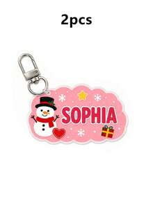 Custom Christmas Cloud Keychain, Personalized Name Keychain Accessories, Bag Charm Key Chain, Customized Keychains, Customizable, Christmas Keychain - Multicolor - View 13