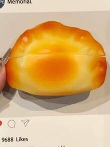 可愛炸餃子耳機保護殼，附掛環，柔軟矽膠防震套，便攜易用，適合旅行、日常戶外聚會，相容 1/2/3/4、Pro/Pro 2/Pro 3 - 彩色 - 查看 2