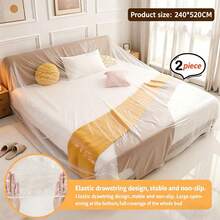 3/2/1pc Extra Large Elastic Dust Cover, Suitable For Sofa/Air Conditioner/TV/Motorcycle/Bicycle, Indoor And Outdoor Use, Made Of High-Quality Durable Material, Suitable For All Seasons, Multi-Functional Snug Fit Design Protective Cover, Stretchable Sofa Protector - Multicolor - View 19