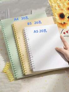 120-Page Spiral Bound A5 Notebook - Blue Minimalist Cover & Cute Butterfly Pendant Pen Set, Portable Accounting Ledger, Suitable For Bookkeeping, Note-Taking And Planning, Perfect For School, Work, Gifts (Teacher's Day, Graduation Ceremony) - Multicolor - View 2