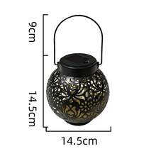 1PC/2PCS Solar-Powered Lantern, Automatically Lights Up At Night, Garden Decoration Light, Handheld Lamp, Tree-Hanging Light, Peony Flower Design, Chinese-Style Ambiance Light - Peony Lantern - View 9