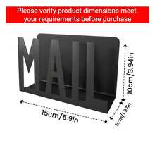 3/1pc Modern Minimalist Black Metal Hollow Mail Organizer, Desktop Mail Sorting Rack, Fashionable Geometric Hollow Design, Metal Mail Rack And File Sorting Storage Box, Suitable For Envelopes, Letters, Bills, Documents, Contracts, Papers, Magazines, Notes And Office Supplies Classification And Storage, Convenient For Mail Organization, File Classification, Desktop Storage And Daily Office Management, Suitable For Office, Home Office Area, Study, Desk, Office Desk, Reception Desk, Reception Area - Multiple Styles - View 5
