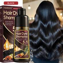 This 5-In-1 Ginseng & Reishi Mushroom Hair Dye Shampoo Uses A Plant-Based Formula, Gentle And Non-Irritating, Nourishes Hair, Makes Hair Shiny And Smooth, And Long-Lasting Color After Dyeing. Suitable For All Hair Types. - Multicolor - View 2