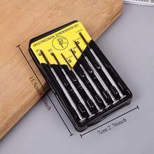 6pcs Mini Screwdriver Set, Small Professional Repair Tool Kit With 6 Different Sizes Of Flat Head And Screwdrivers, Precision Screwdriver Set For Jewelry, Watches, Phones, Glasses Repair - Silver - View 3