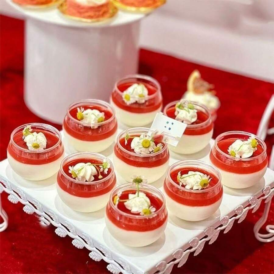 Cangkir Dessert Bulat, Jernih dan Transparan, Cocok untuk Menyajikan Berbagai Dessert dan Camilan, Sempurna untuk Pesta Ulang Tahun, Jamuan Teh Pernikahan, Jamuan Teh Sore di Rumah, Dapat Ditumpuk untuk Penyimpanan yang Mudah, Menampilkan Tampilan Makanan dengan Jelas, Dengan Mudah Menciptakan Suasana Makan yang Elegan dan Canggih - transparan - View 1