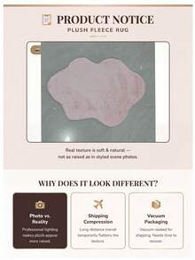1pc, Washable Non-Slip Pink Cloud-Shaped Faux Rabbit Fur Decorative Rug, Soft Skin-Like Surface With Non-Slip Bottom, Pure Black Design Style, High-End Minimalist And Elegant, Reflecting The Owner's Sophisticated Aesthetic, Suitable For Living Room, Bedroom, Bedside, Sofa Side, Study, Dressing Room, Vanity And Other Living Scenes, Great Christmas Gift, Rugs, Carpet, Rugs Living Room, Rugs For Bedroom, Bedroom Rug, Rug For Bedroom, Carpet Living Room, Carpet For Bedroom, Room Decor, Washable Rug, - Multicolor - View 5