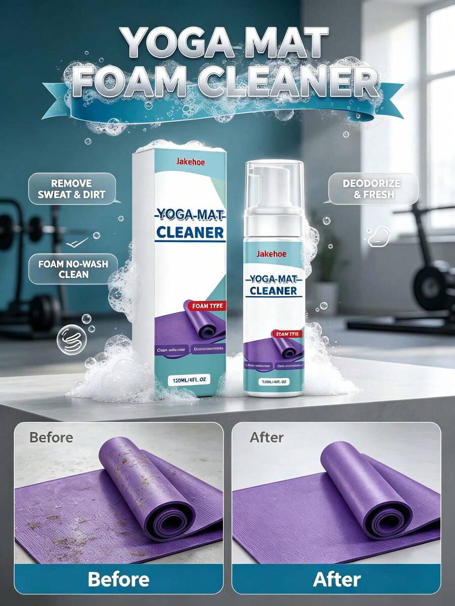 Yoga Mat Foam Cleaner Waterless Quick Dry Deep Cleaning Suitable For Multiple Materials