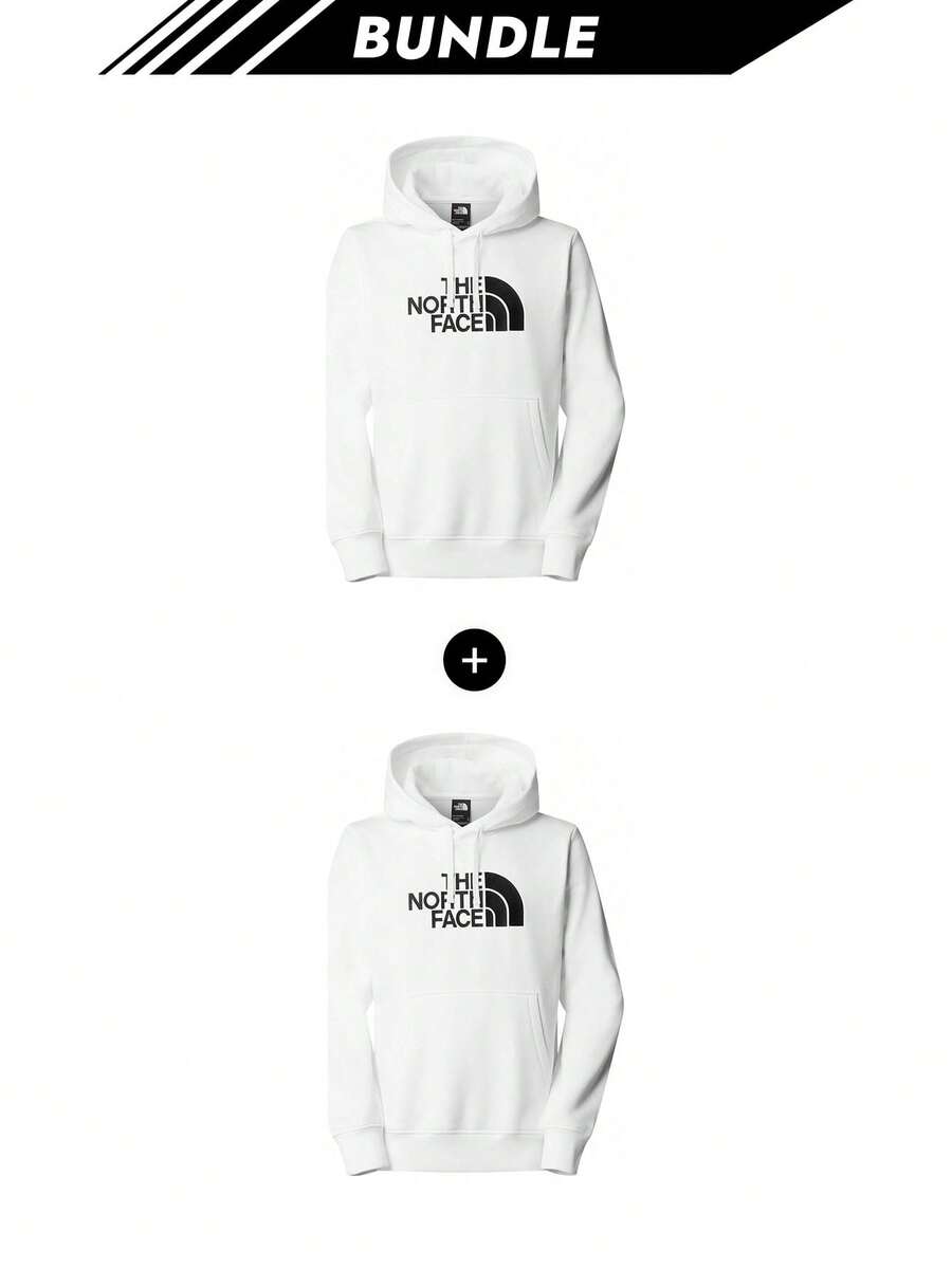 The North Face [حزمة] هودي رجالي Softshell بتصميم قبة بسيط Drew Peak باللون الأبيض X 2 - أبيض - مشاهدة 1
