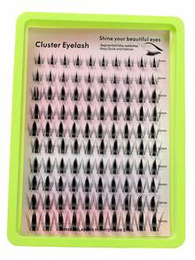 10 Baris 100pcs Bulu Mata Peri 8-18mm Bulu Mata Palsu Segmen Lengkung Tebal Alami, Cocok Untuk Pemula - View 9