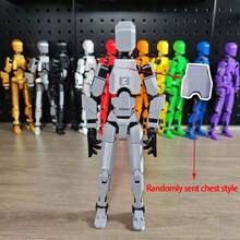 13 piezas Figuras de juguete articuladas creativas, Conjunto de uniformes versátiles, Muñeca creativa de juguete para alivio del estrés, Modelo de ensamblaje - Multicolor - Ver 12