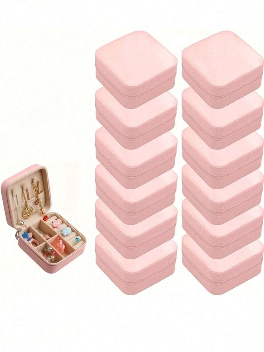 Kotak Penyimpanan Perhiasan Travel 12 pcs Portabel, Pengatur Anting Anti-Oksidasi, Kotak Cincin Multifungsi Tahan Gores, Kotak Display Perhiasan dan Penyimpanan Kosmetik, Cocok untuk Bepergian dan Penggunaan Sehari-hari, Dilengkapi Set Hadiah Lamaran Bridesmaid yang Ideal, Sempurna untuk Hari Valentine dan Perlengkapan Bepergian Tahun Baru - MultiWarna - View 1