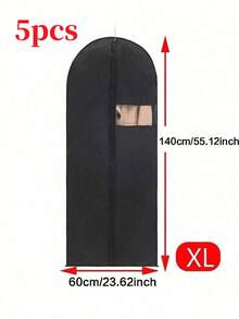 Dress Wardrobe Garment Bag, Wedding Dust Cover, Foldable Suit Protection Bag, For Storing Dresses, Suits, Coats And Dancewear, More Suitable For Storing Clothes. - Black - View 11