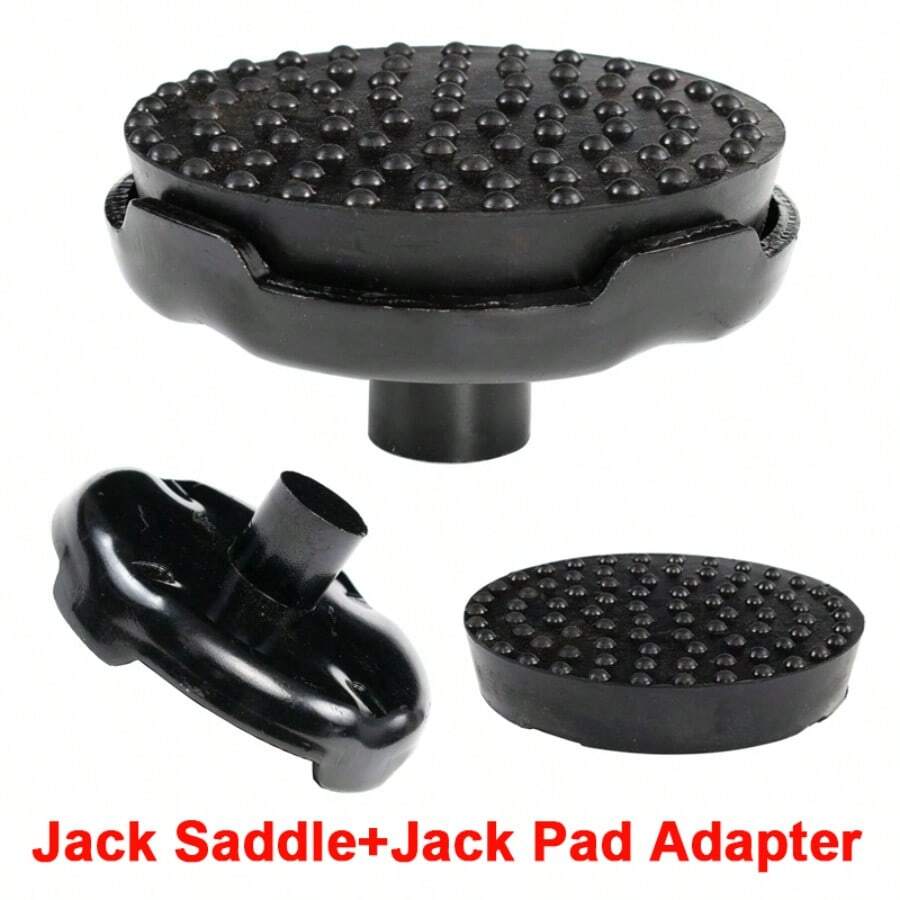 Universal Floor Jack Lift Point Saddle With Rubber Pad Adapter Pinch Weld 4 Tons - Black - View 1