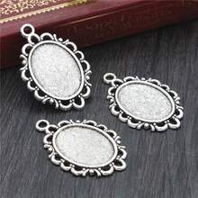 10pcs 13x18mm Oval Alloy Pendant Cabochons Blank Base Setting Bezel Tray DIY Jewelry Making Accessories Findings - Pendant Base - View 4